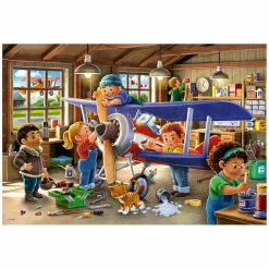 Ravensburger Legpuzzel Vliegtuig en Trein Reparatie, 2x24st. Sale