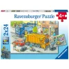Ravensburger Legpuzzel Vuilniswagen en Sleepwagen, 2x24st. New