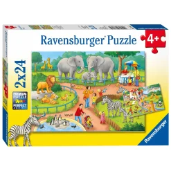 Ravensburger Puzzel Een dag in de Dierentuin, 2x24st. Online