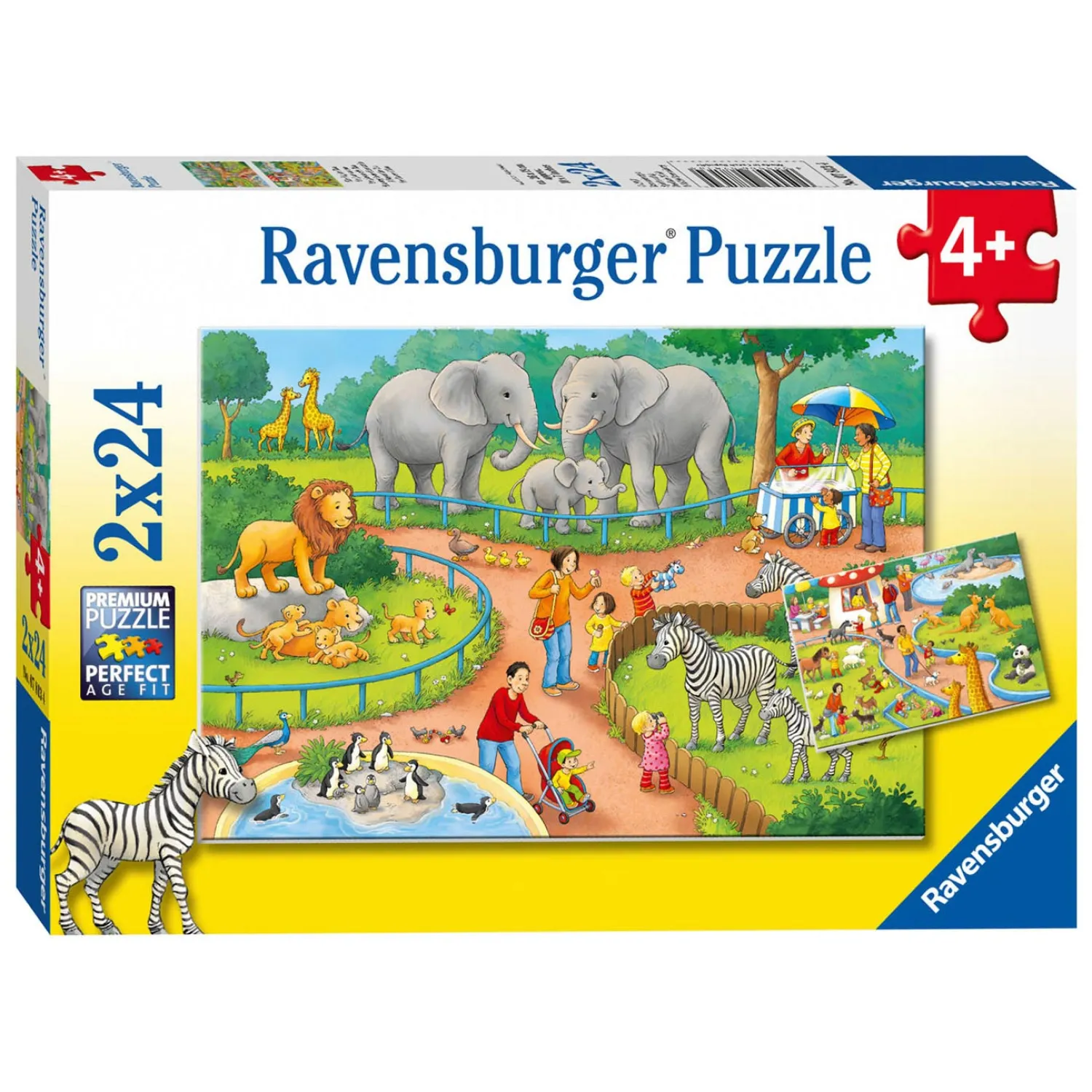 Ravensburger Puzzel Een dag in de Dierentuin, 2x24st. Online