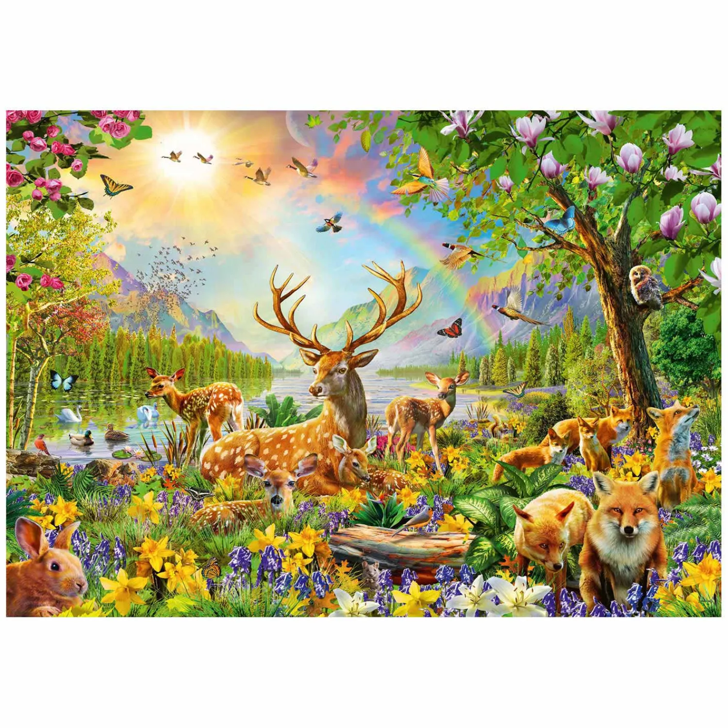 Ravensburger Puzzel Mooie Hertenfamilie, 200st. XXL New