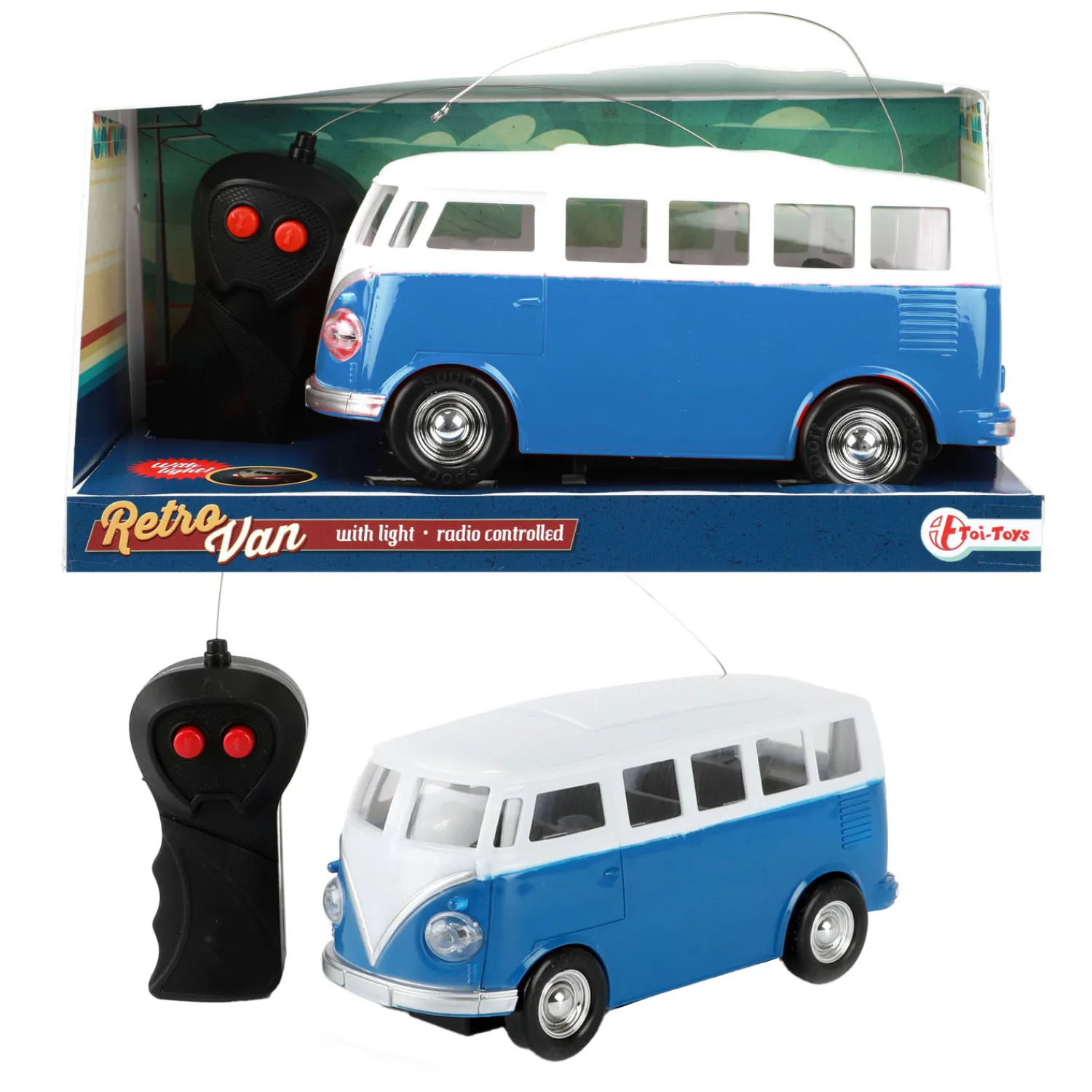 RC Bestuurbare Auto Retro Busje met Licht>Toi-Toys Sale