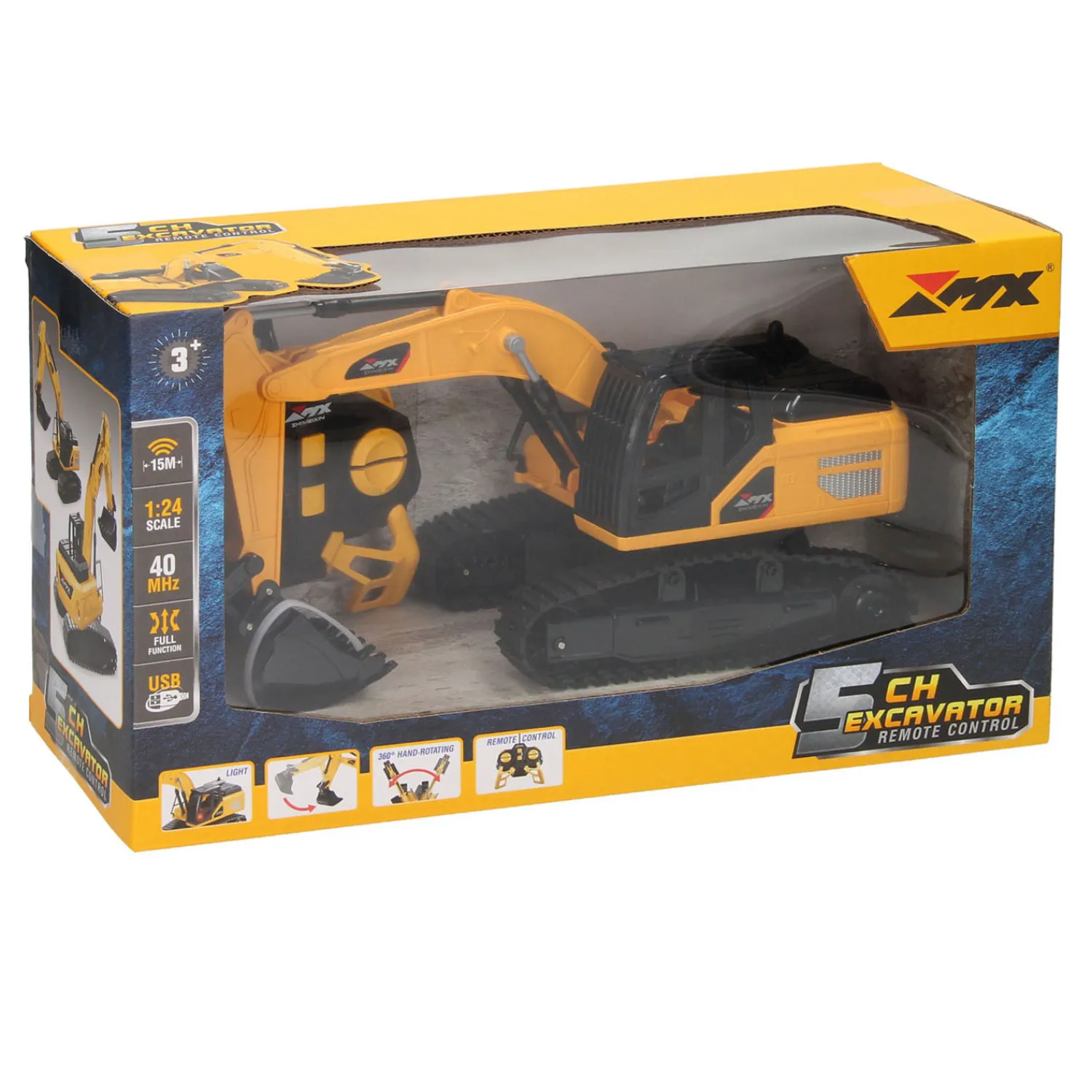 RC Bestuurbare Graafmachine met Rupsbanden 1:24- Sale