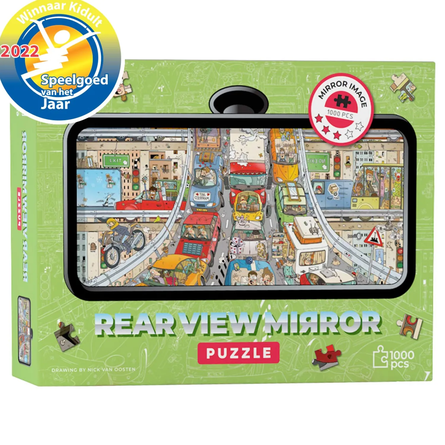 Rearview Mirror Puzzel 'Verkeersdrukte', 1000st. Best