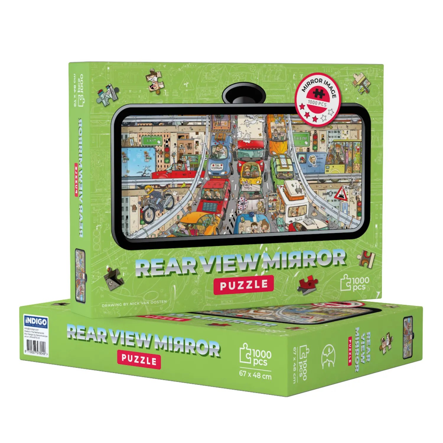 Rearview Mirror Puzzel 'Verkeersdrukte', 1000st. Best