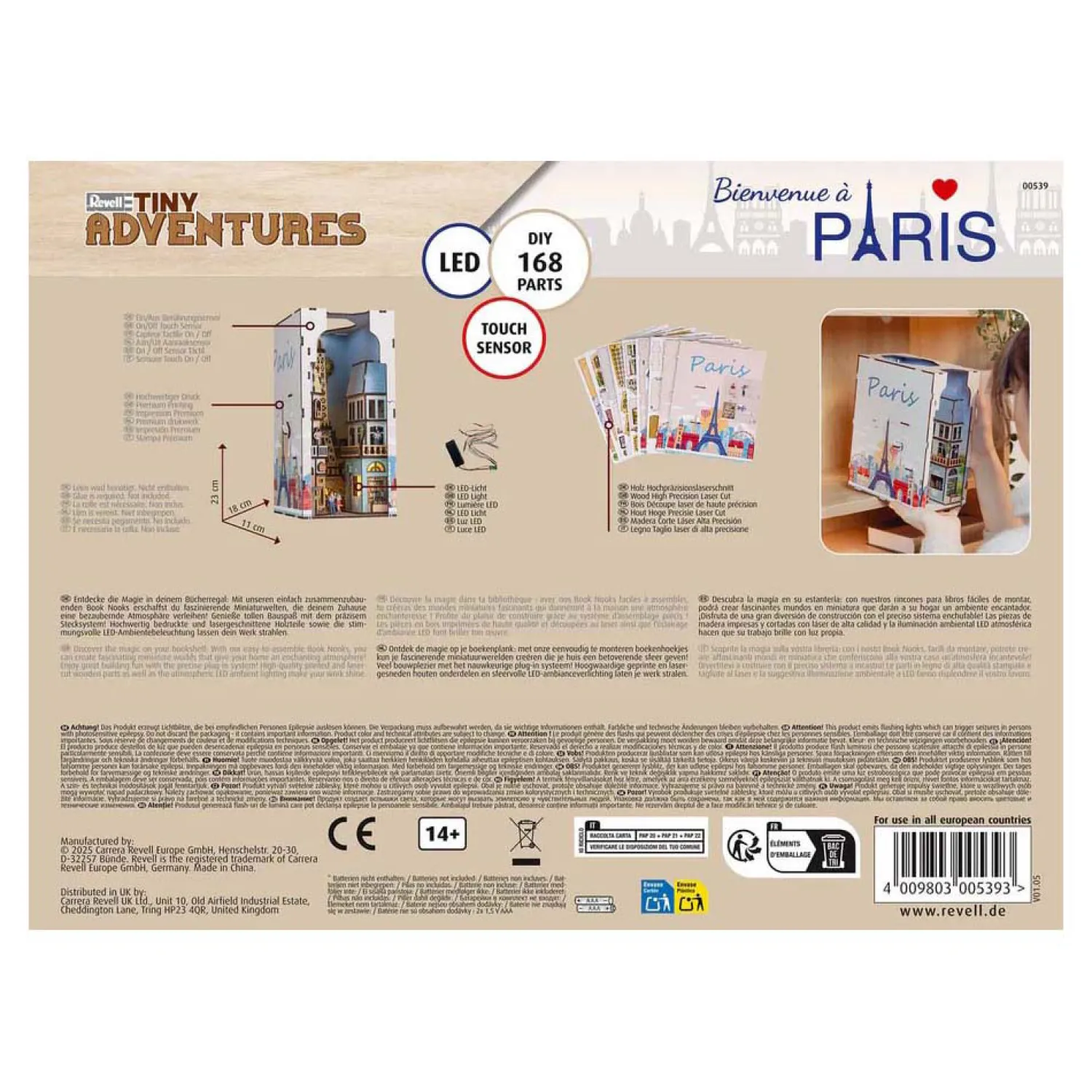 - Tiny Adventures Book Nook Paris-Revell Clearance