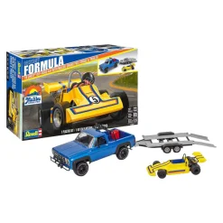 Modelbouwpakket - '78 Chevy 4x4 Pickup with Go-kart 1:25><noscript><img width=