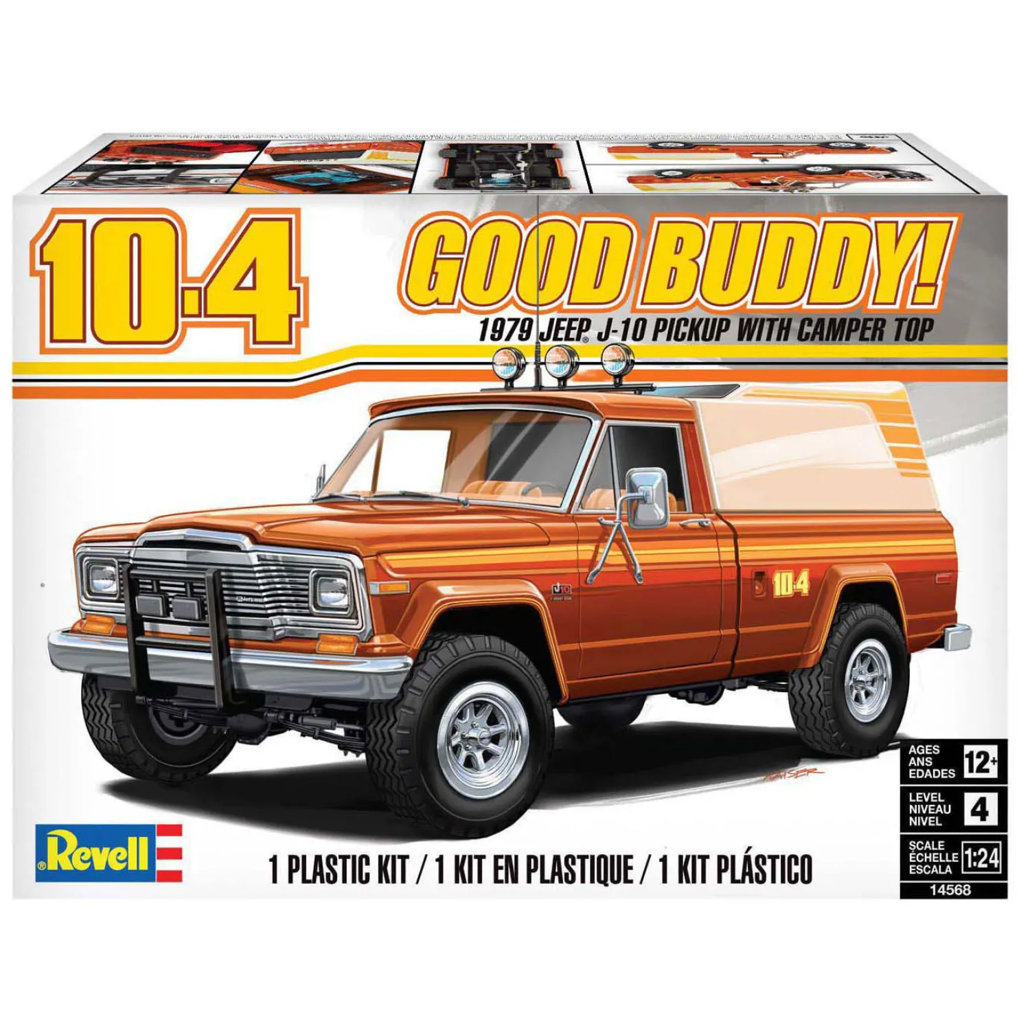 Revell Modelbouwpakket - 1979 Jeep J-10 Pickup with camper top 1:24 -