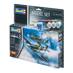Revell Modelbouwpakket - Combat Set Bf109G-10 & Spitfire Mk.V 1:72 - 76dlg. Sale