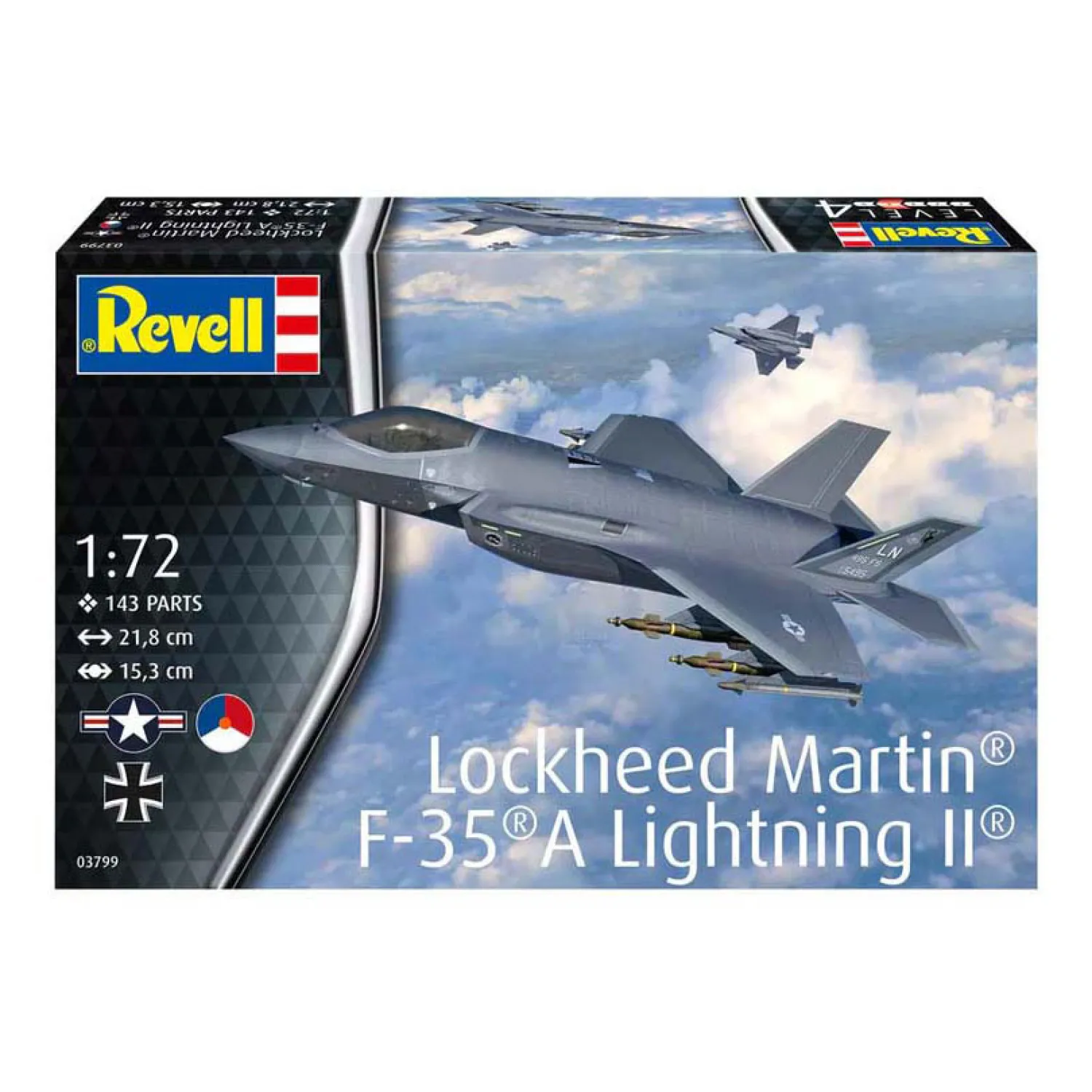 Modelbouwpakket - Lockheed Martin F35 A Lightning II 1:72 - 143dlg.>Revell Outlet