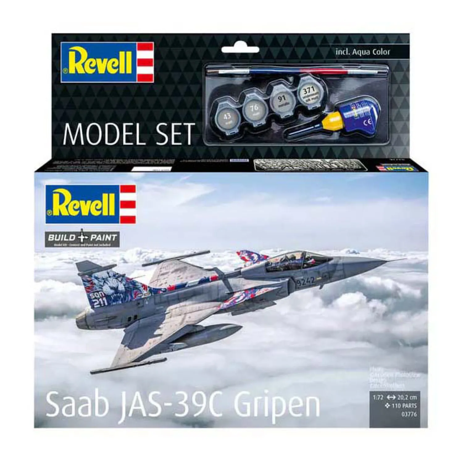 Modelbouwpakket - Saab JAS-39C Gripen 1:72 - 110dlg.>Revell Hot