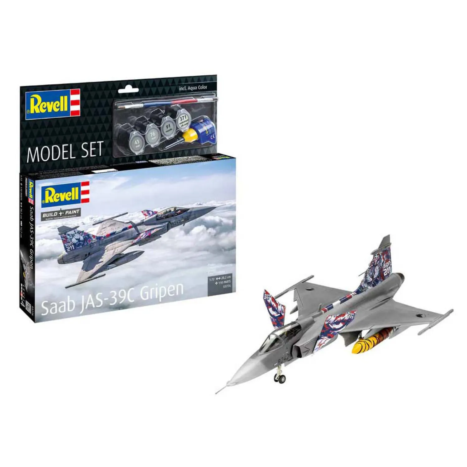 Modelbouwpakket - Saab JAS-39C Gripen 1:72 - 110dlg.>Revell Hot
