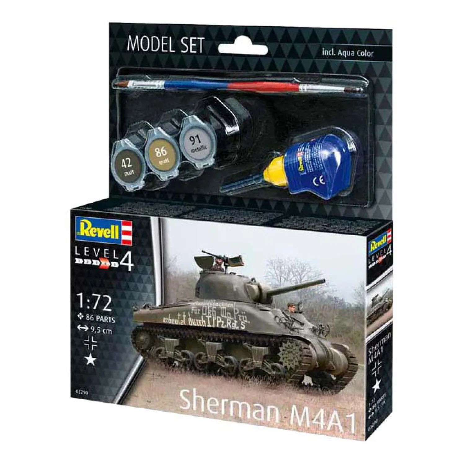 Modelbouwpakket - Sherman M4A1 1:72 - 86dlg.-Revell Online