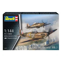 Revell Modelbouwpakket - Spitfire Mk.1a & Hurricane Mk.1 1:144 - 31dlg. Clearance