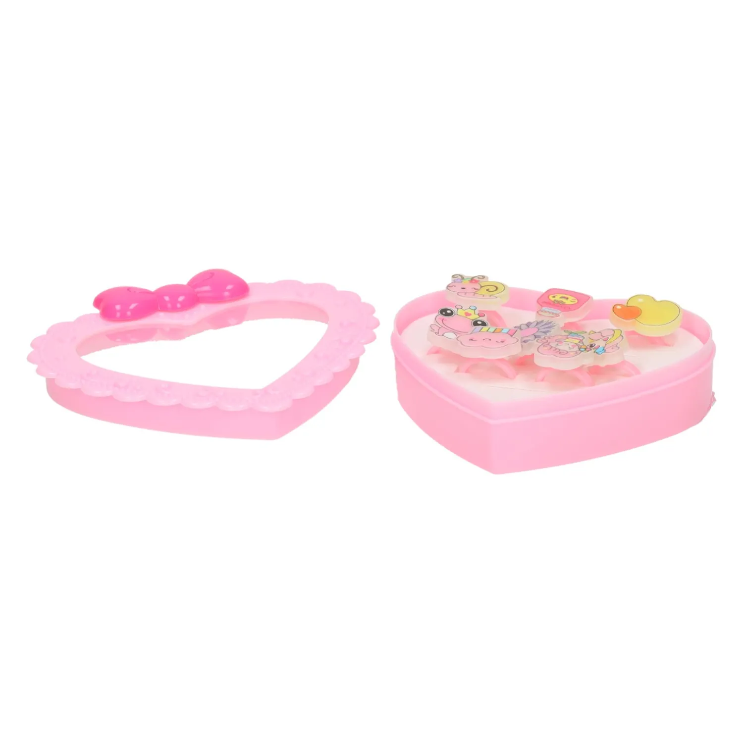 Ringen in Sieradendoos Hart, 8st.> Clearance