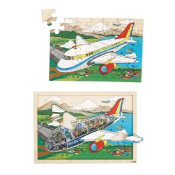 - Houten Inkijkpuzzel Vliegtuig - 60st.-Rolf Best