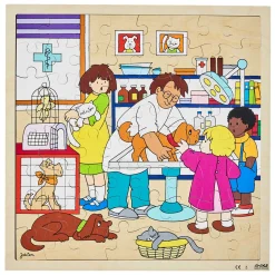 - Houten Legpuzzel Dierenarts, 64st.>Rolf Online