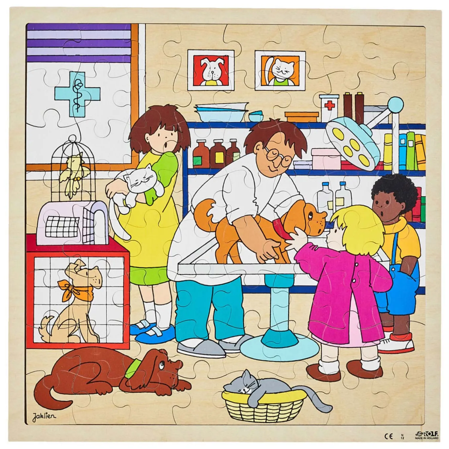 - Houten Legpuzzel Dierenarts, 64st.>Rolf Online