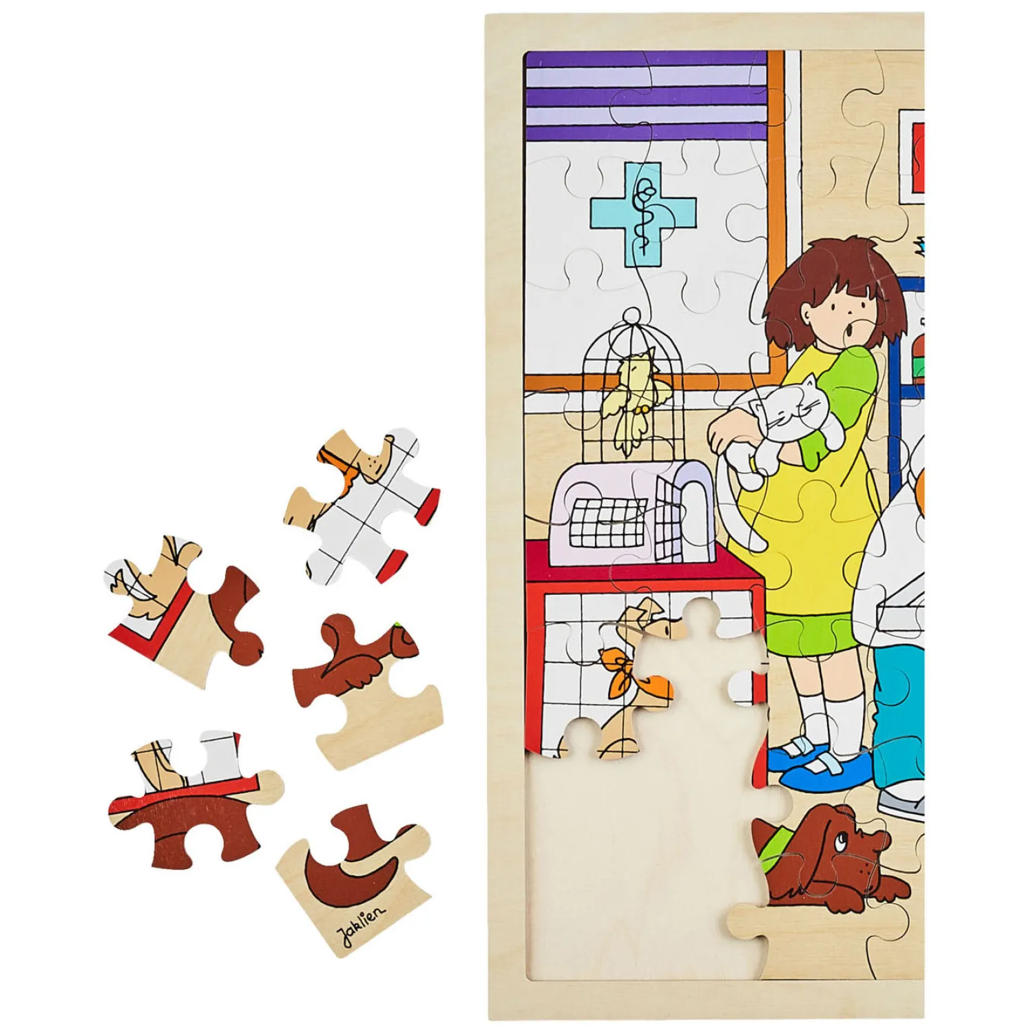 - Houten Legpuzzel Dierenarts, 64st.>Rolf Online