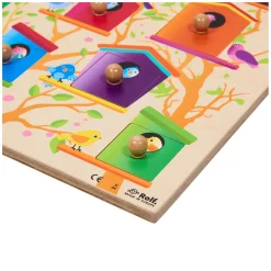 - Houten Noppenpuzzel Vogelhuisjes, 10st.>Rolf Online