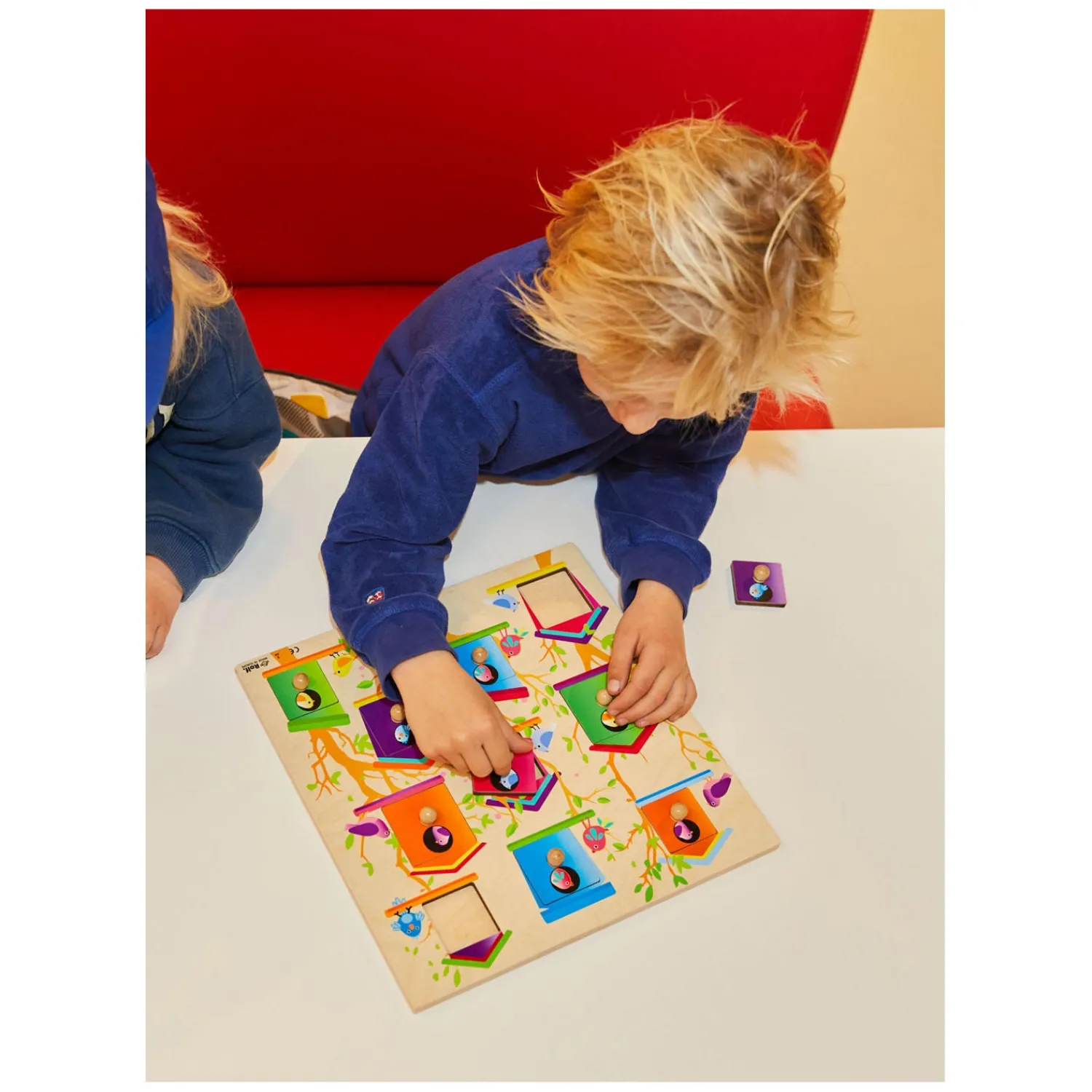 - Houten Noppenpuzzel Vogelhuisjes, 10st.>Rolf Online