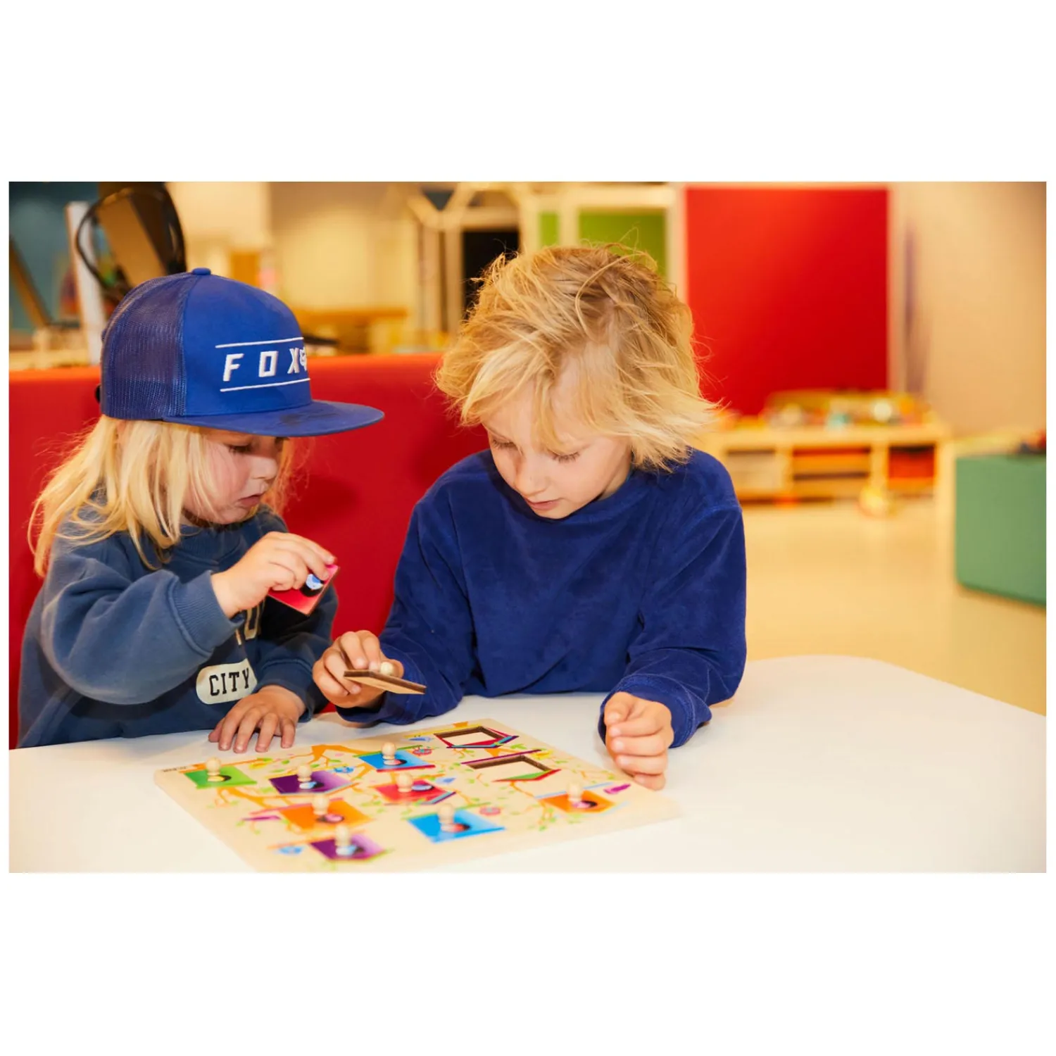 - Houten Noppenpuzzel Vogelhuisjes, 10st.>Rolf Online