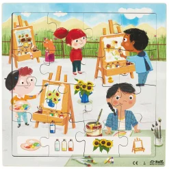 - Houten Noppenpuzzel Serie Kunst, Set van 3-Rolf Clearance