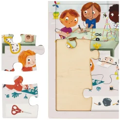 - Houten Noppenpuzzel Serie Kunst, Set van 3-Rolf Clearance