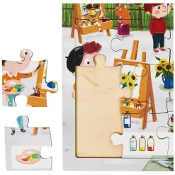 - Houten Noppenpuzzel Serie Kunst, Set van 3-Rolf Clearance