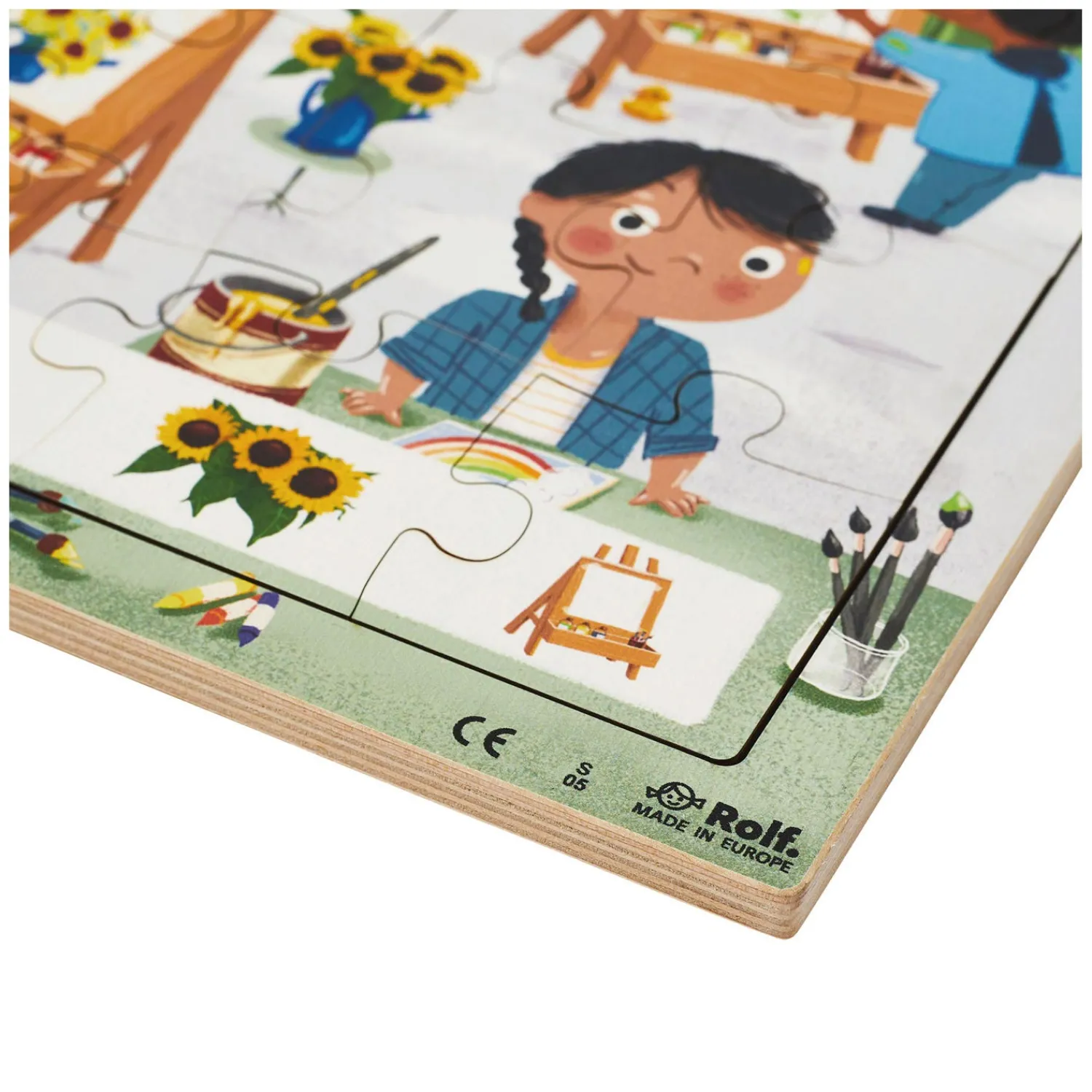 - Houten Noppenpuzzel Serie Kunst, Set van 3-Rolf Clearance