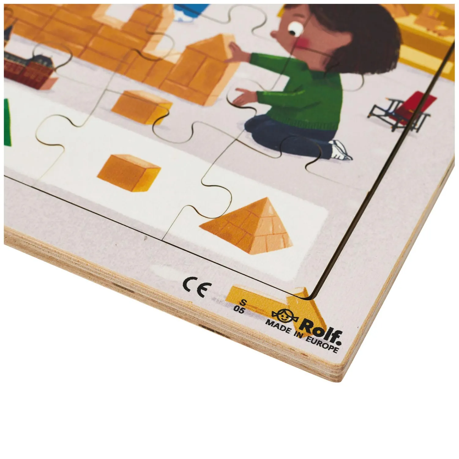 - Houten Noppenpuzzel Serie Kunst, Set van 3-Rolf Clearance