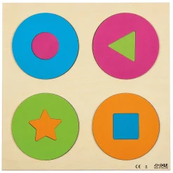 - Houten Reliefpuzzel Ontdek de Kleur en Vorm - 2st.-Rolf New