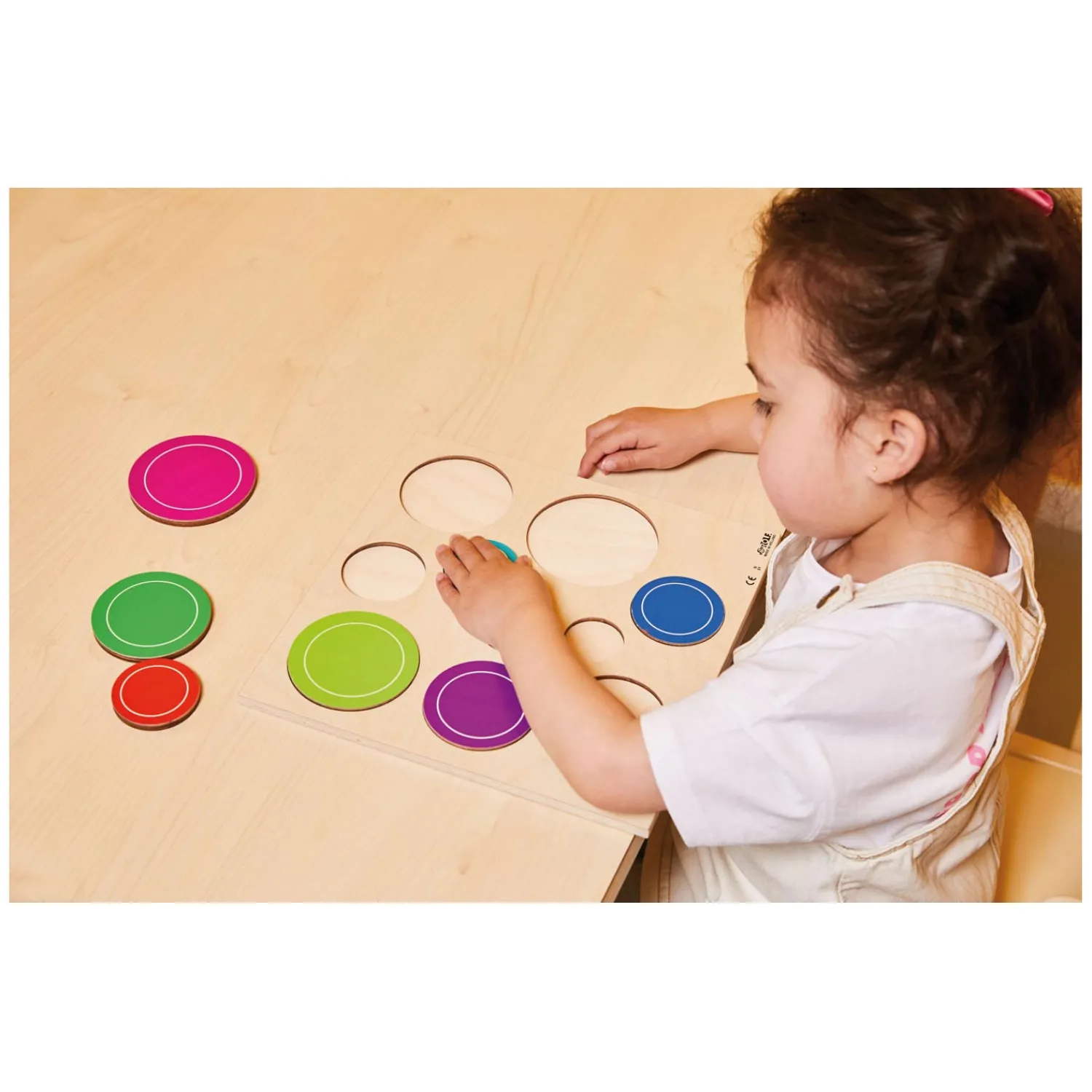 Rolf - Relief Houten Vormenpuzzel Vierkant Driehoek en Circkels, Set van 3 Discount