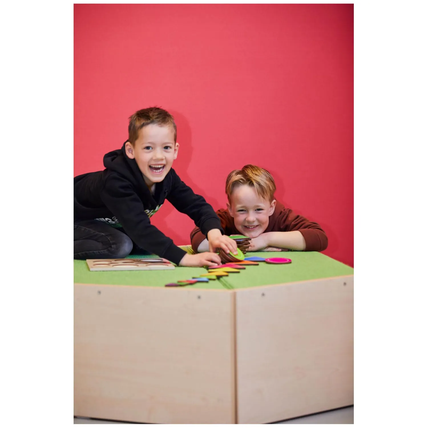 Rolf - Relief Houten Vormenpuzzel Vierkant Driehoek en Circkels, Set van 3 Discount