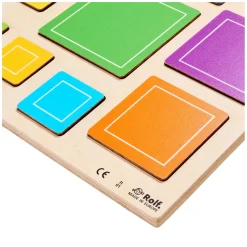- Relief Houten Vormenpuzzel Ontdek Vierkanten, 10st.-Rolf Best