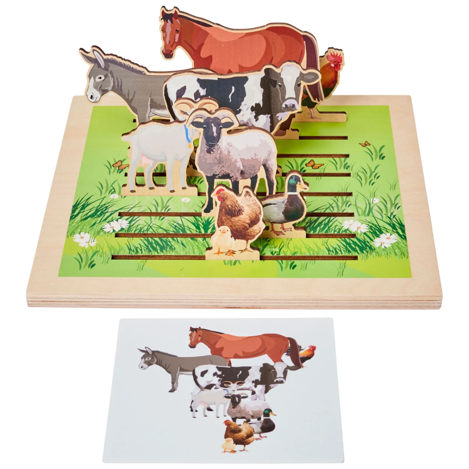 More - Houten Puzzelplank Boerderij, 8st.>Rolf Discount