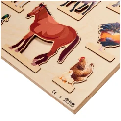 More - Houten Puzzelplank Boerderij, 8st.><noscript><img width=