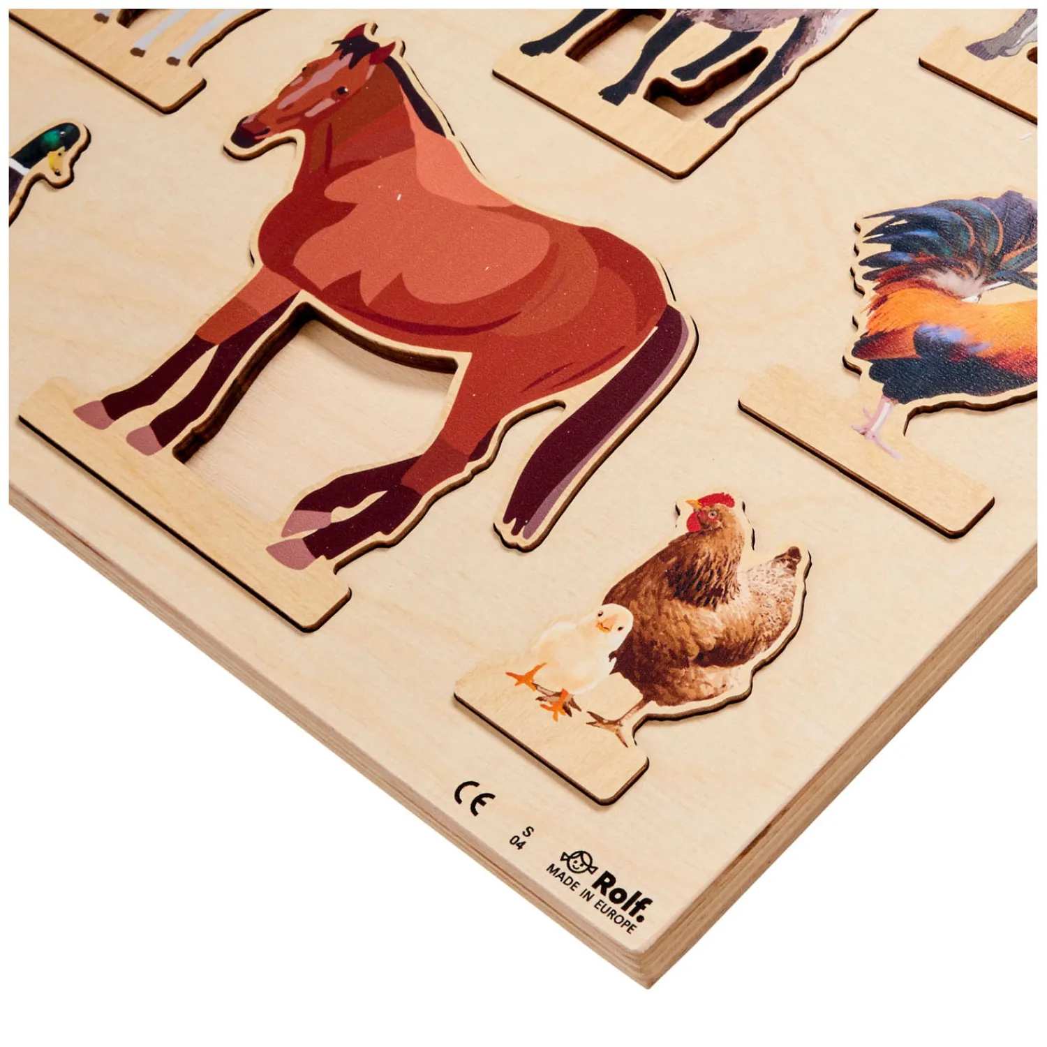 More - Houten Puzzelplank Boerderij, 8st.>Rolf Discount