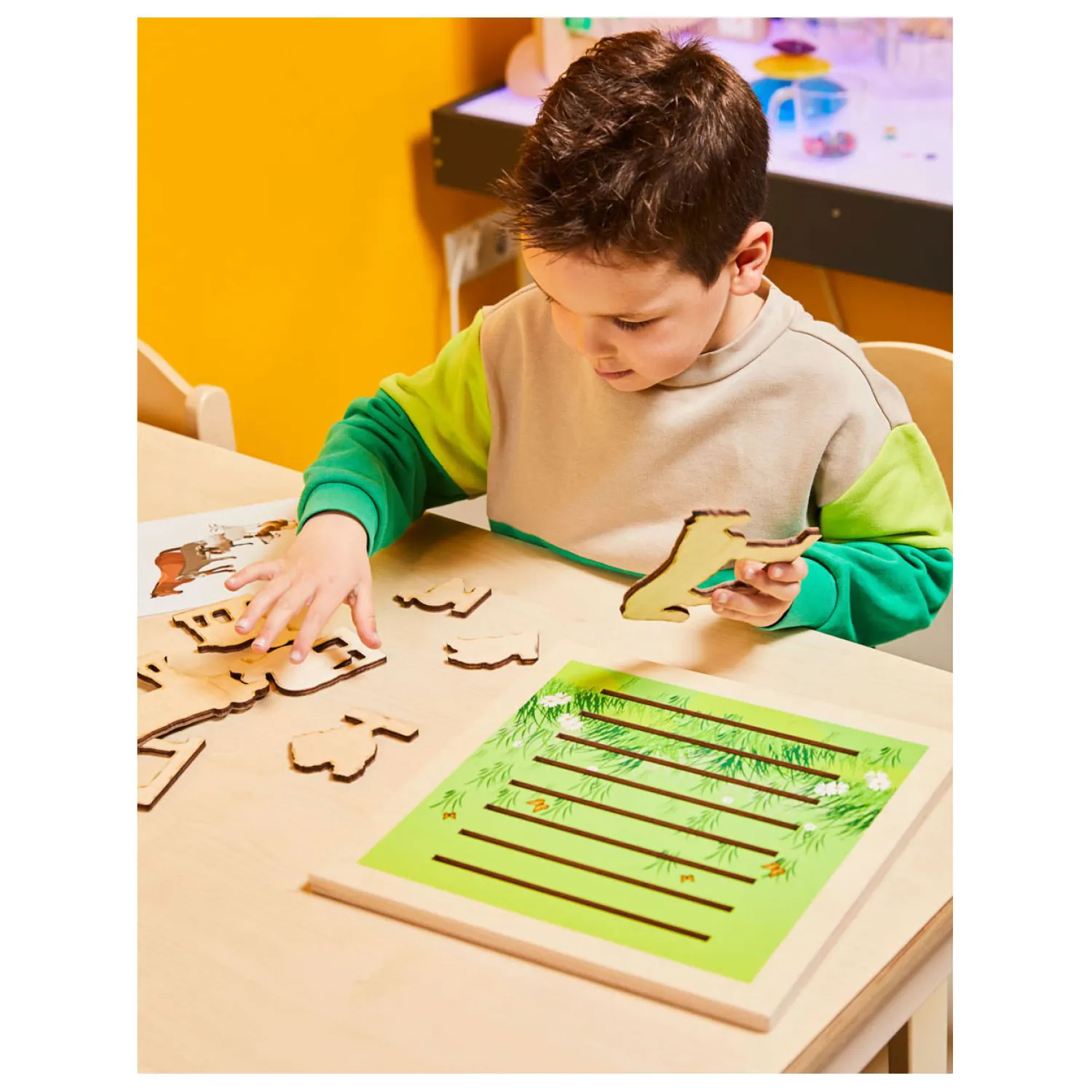 More - Houten Puzzelplank Boerderij, 8st.>Rolf Discount