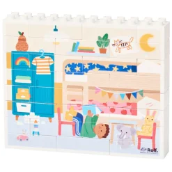 Rolf More - Houten Verticale Blokpuzzel Slaapkamer - 28st. Best