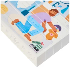 Rolf More - Houten Verticale Blokpuzzel Badkamer - 28st.- Hot