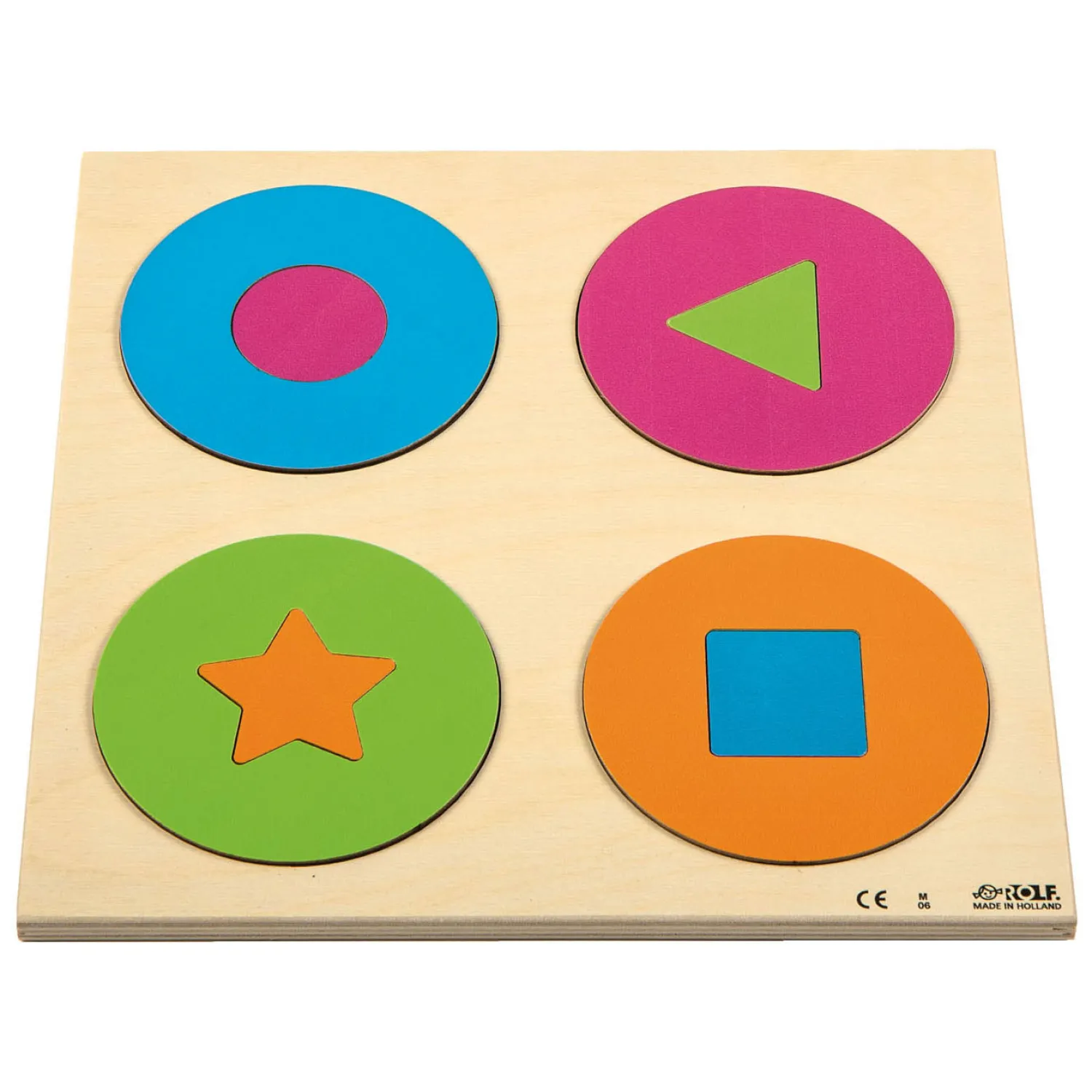 Relief - Puzzel Ontdek de kleur Circkels en Vormen, 8st.-Rolf Best