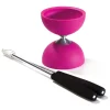Rubber Diabolo met Aluminium Stokken - Roze-Eureka New