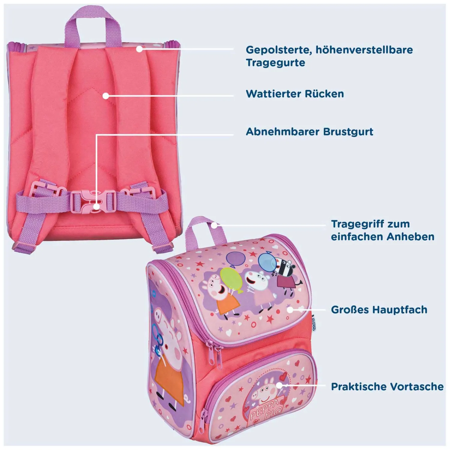 Rugzak Roze - Peppa Pig>Undercover Clearance