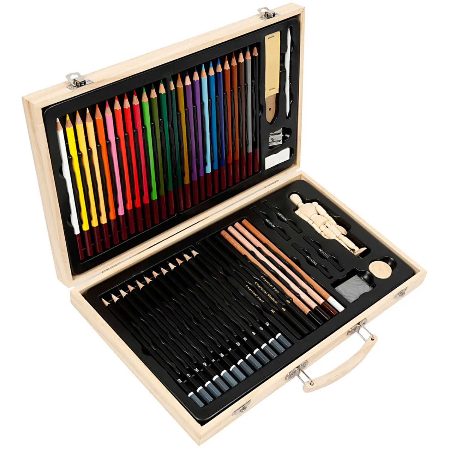 Schets en Tekenset in Houten Koffer-Creativ Company Online