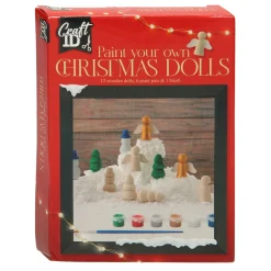 Schilder je eigen Houten Kerstfiguren, 12st.>Grafix New