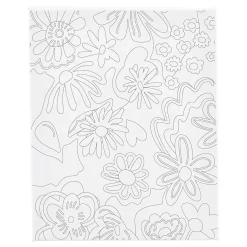 Schildercanvas met Print Bloemen - 24x30cm-Creativ Company Sale
