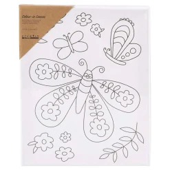 Creativ Company Schildercanvas met Print Grote Vlinder - 24x30cm Clearance