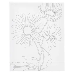 Schildercanvas met Print Grote Bloemen - 24x30cm>Creativ Company Outlet