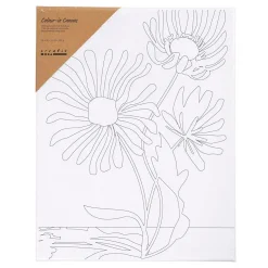 Schildercanvas met Print Grote Bloemen - 24x30cm>Creativ Company Outlet
